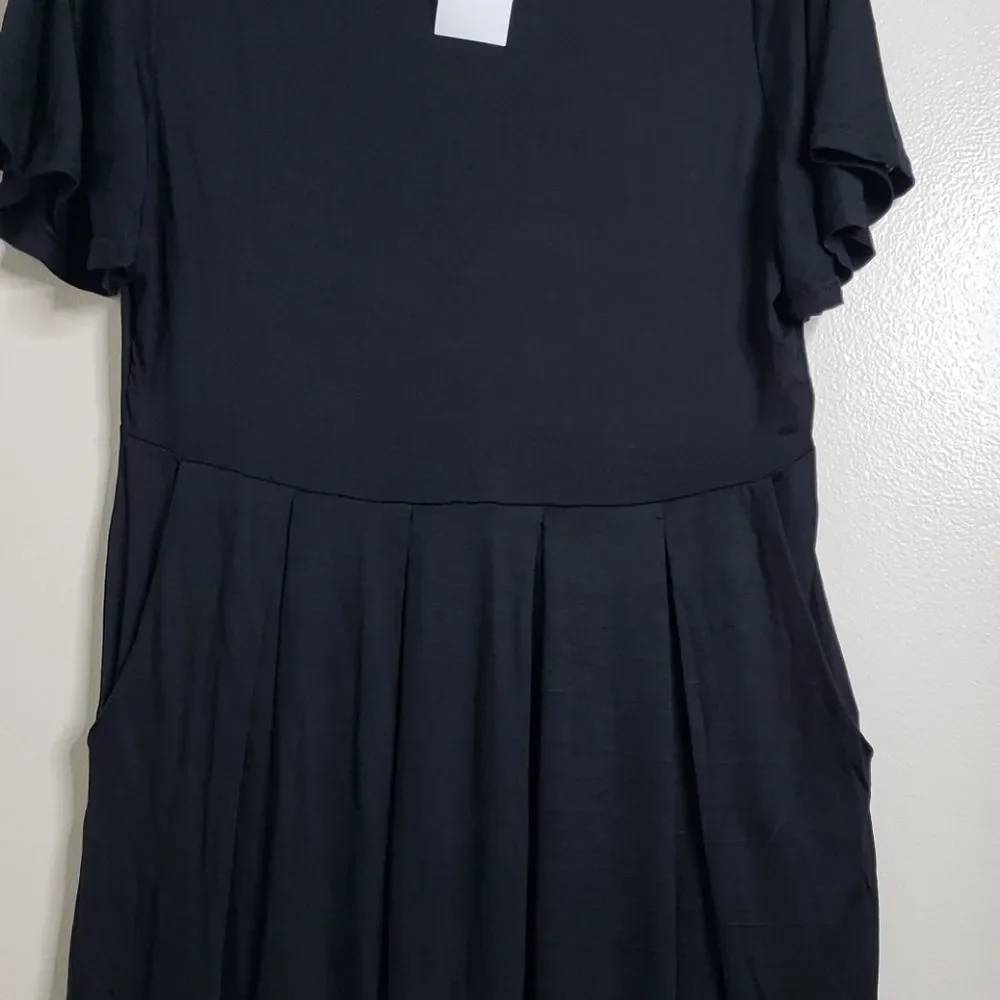 Flutter Sleeve Pocket Dress